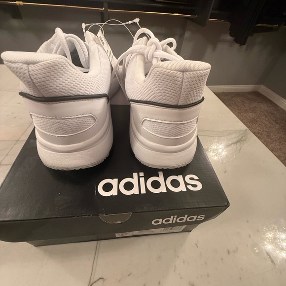 Adidas CourtSmash White and Black Tennis Shoes - Picture 6 of 8